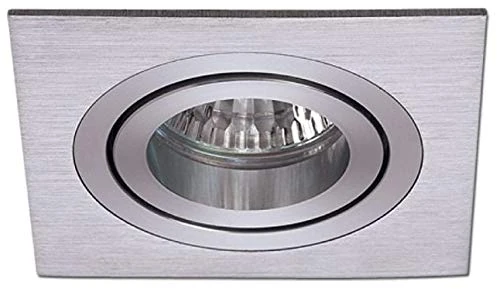 Wonderlamp Square recessed Spotlight, Aluminium, GU10