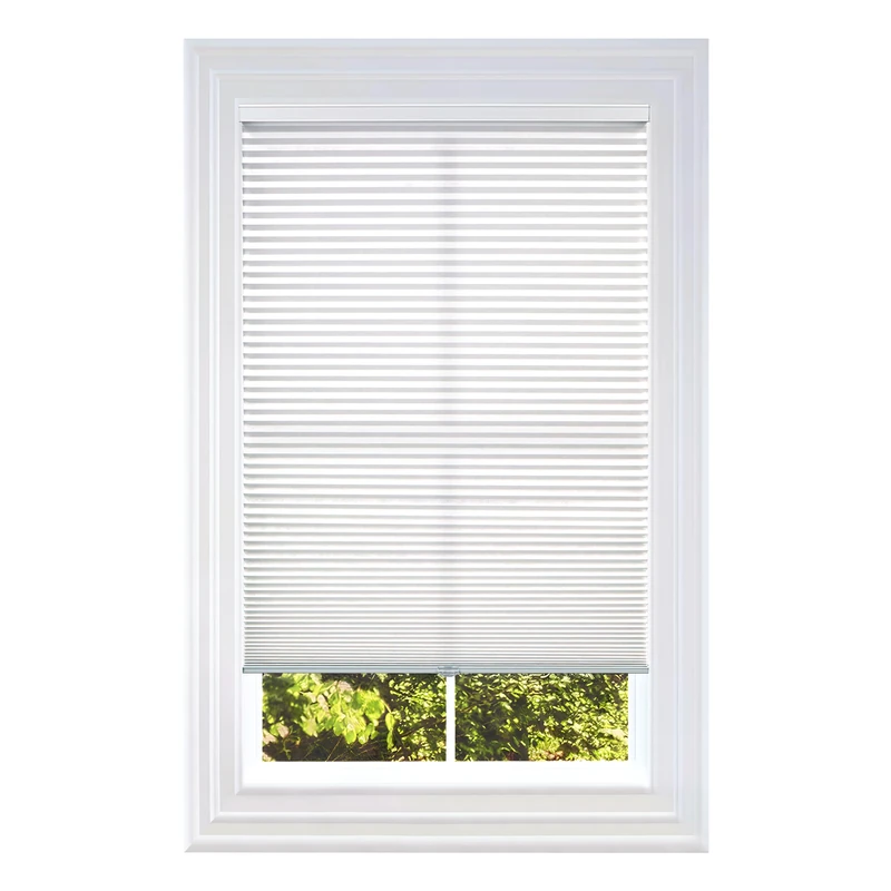 BlindsAvenue Cordless Cellular Honeycomb Shade, Light Filtering Blinds for Indoor Window, Thermal Insulation Shades for Home, Noise Reduction, Color: White, Size: 34" W x 48" H