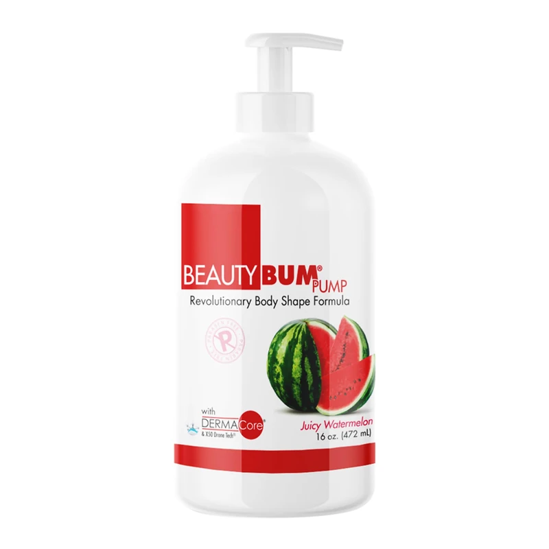 BeautyFit BeautyBum Pump Redefining Muscle Toning Lotion - Tightens and Firms Skin - Sculpt and Tone Problem Areas - Juicy Watermelon - 473 ml