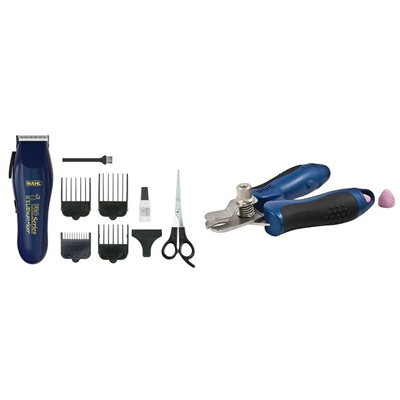 Wahl Pet / Dog Cordless Grooming Set Li Pro Series Clipper and EZ Nail clipper and file