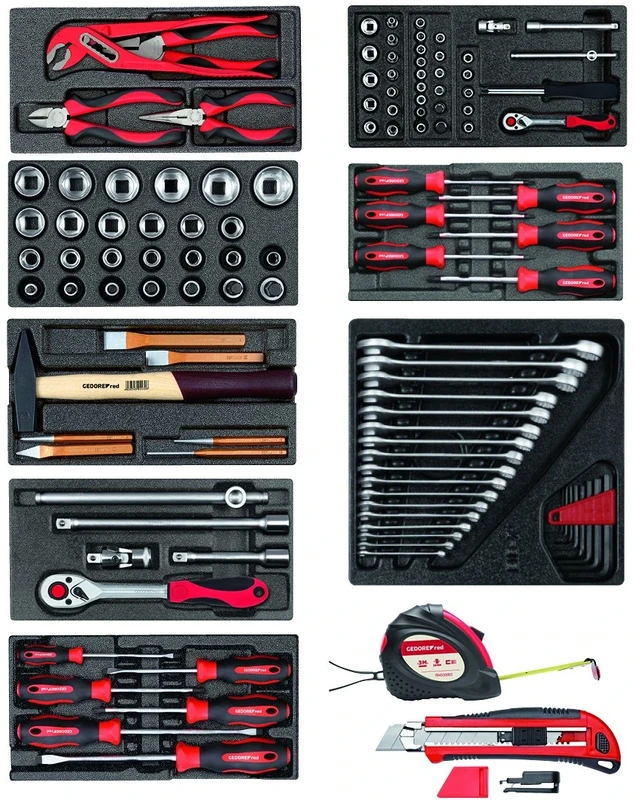 GEDORE Red Tool Set in Foam Modules 119 Pieces