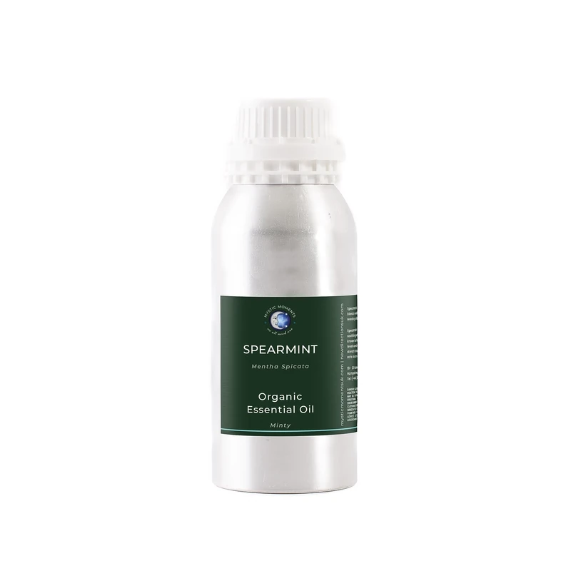 Mystic Moments | Organic Spearmint Essential Oil 500g - Pure & Natural Oil for Diffusers, Aromatherapy & Massage Blends Vegan GMO Free - Image 1