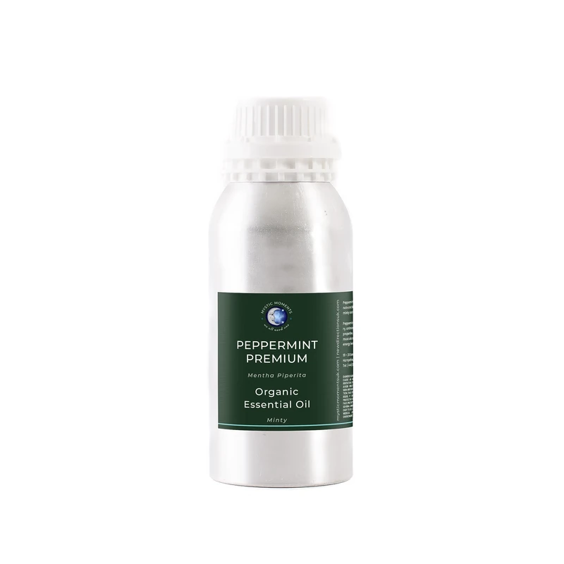 Mystic Moments | Organic Peppermint Premium Essential Oil 1Kg - Pure & Natural Oil for Diffusers, Aromatherapy & Massage Blends Vegan GMO Free