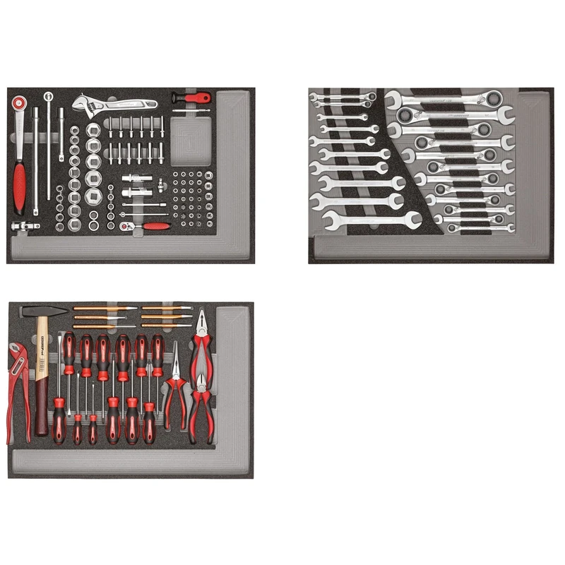 GEDORE Red Tool Set in Foam Modules, 129 Pieces