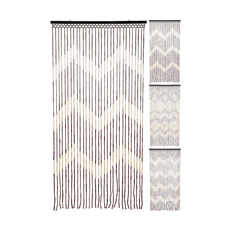 NO DISPONIBLE 75916 Bamboo Curtain for Doors, 90 x 180 cm, Assorted Models, Neutral, 90 x 180 cm - Image 1