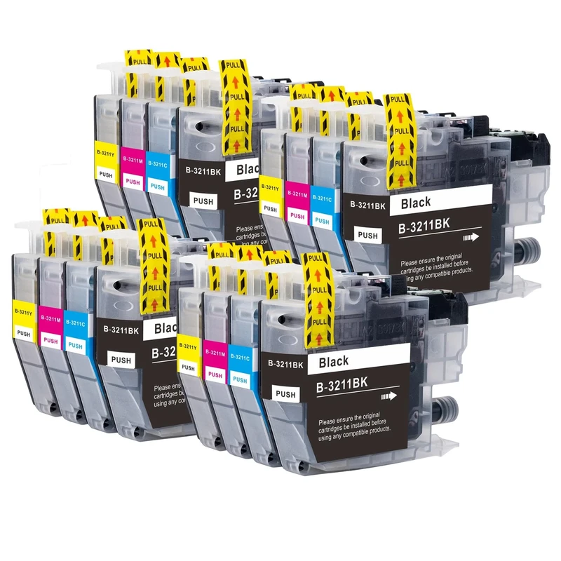 Go Inks 4 Set of 4 Cartridges to replace Brother LC3211 Compatible/non-OEM for Brother DCP and MFC Printers (16 Inks)