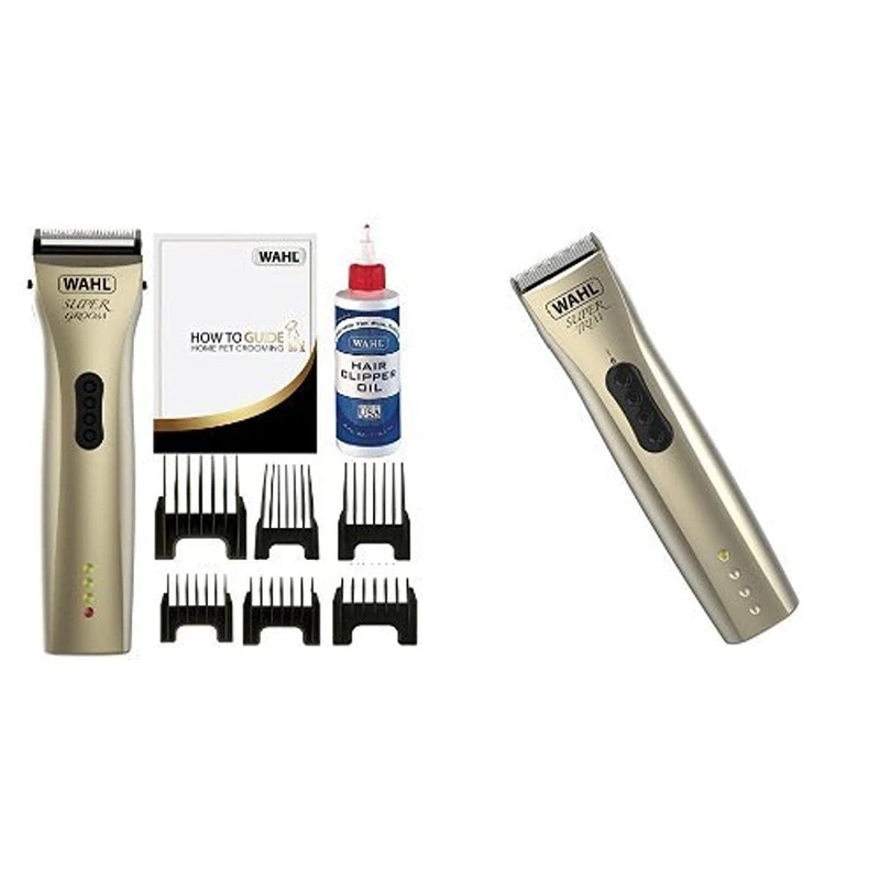 Wahl Premium Pet / Dog Cordless Grooming Combi Kit Super Groom Clipper and Super Trim