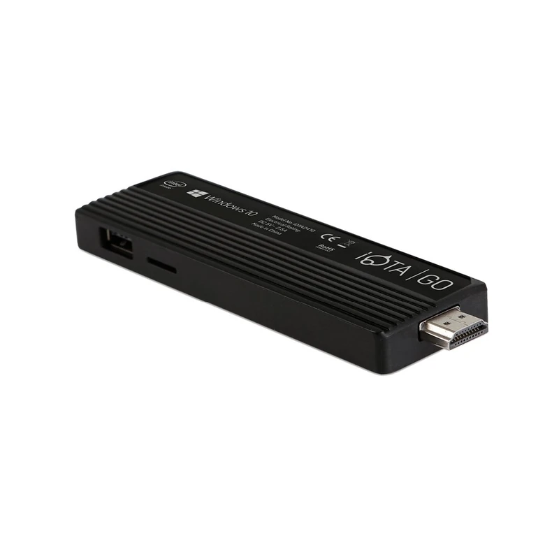 iOTA GO Mini Desktop PC Stick, (Black) - (Intel Quad Core Z8350 1.44GHz Processor (1.92GHz Boost), 2 GB RAM, 32GB eMMC Storage, Windows 10 Home) - Amazon Exclusive