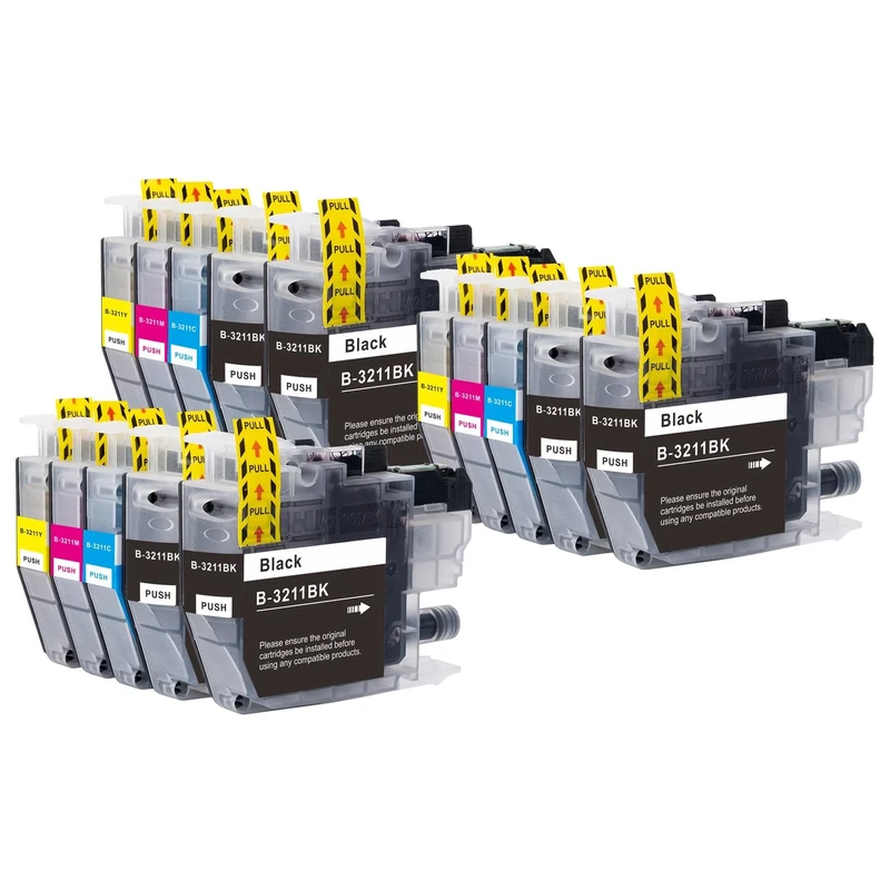 Go Inks 3 Compatible Set of 4 + Extra Black to replace Brother LC3211 Compatible/non-OEM for Brother DCP and MFC Printers (15 Inks)