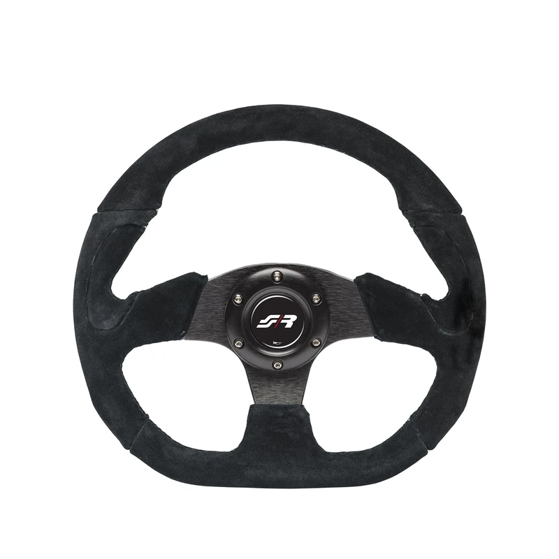 Simoni Racing Universal Steering Wheel X2 Shammy Leather - Black Suede - Diameter 330mm