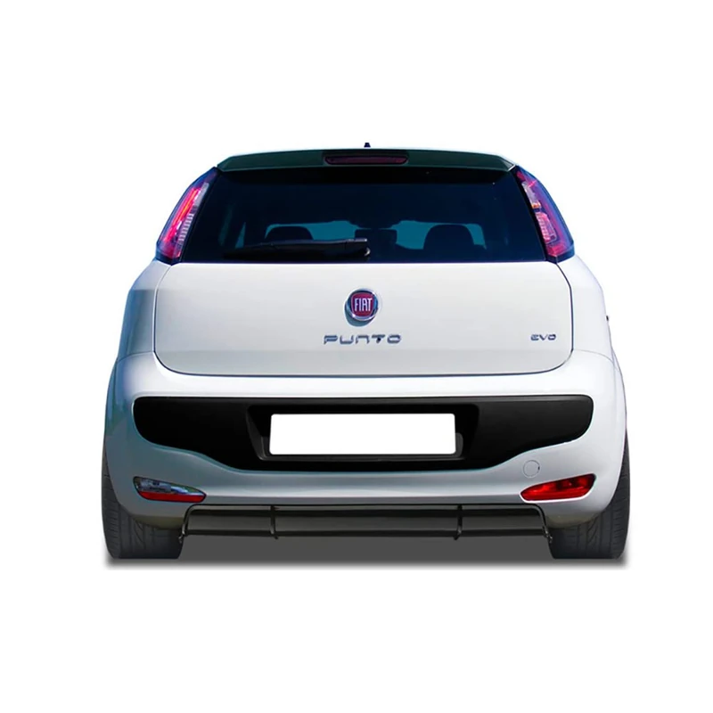 RDX Racedesign RDHAD3006 Diffuser 'Rear Bumper Skirt Fiat Punto Evo 2009' (ABS), Black