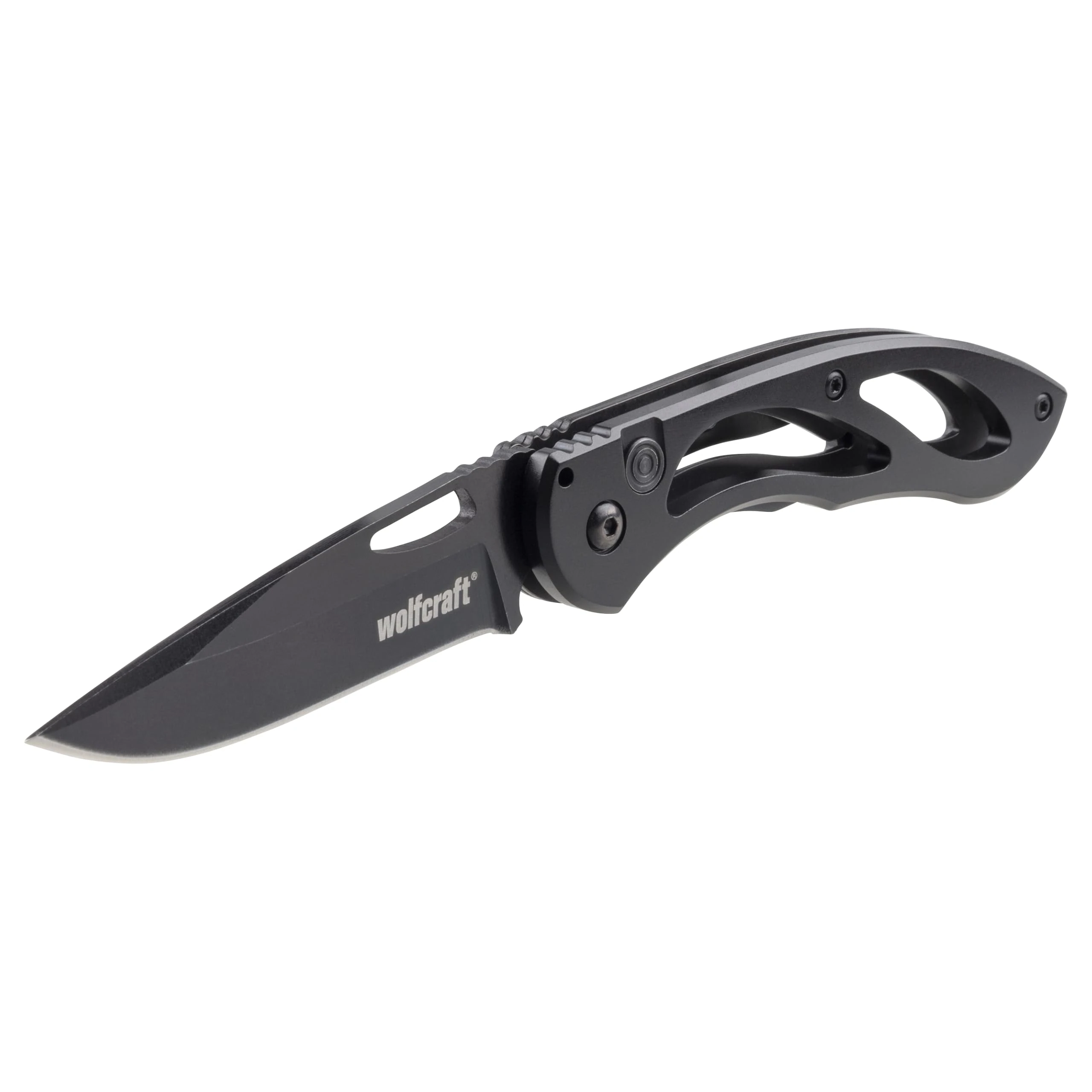 Wolfcraft Leisure Knife with Folding Blade I 4288000 I Versatile leisure knife for hobby and camping