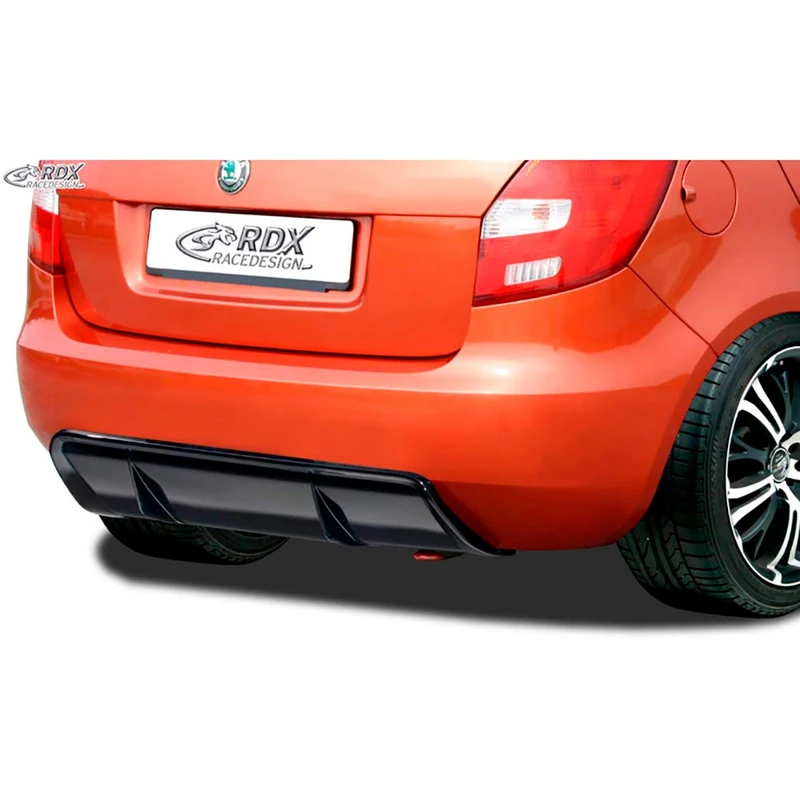 RDX Racedesign RDHAD2001 Rear Bumper Skirt Diffusor Skoda Fabia II HB (5J) 2007 – 2014 (ABS), Black