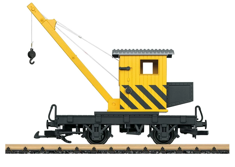 LGB 40043 Crane Truck - Rotating Crane with Hook - Functional Loading Accessories - Detailed Model - Suitable for Outdoor Use - From 15 Years - G Scale - 1:22.5 Scale