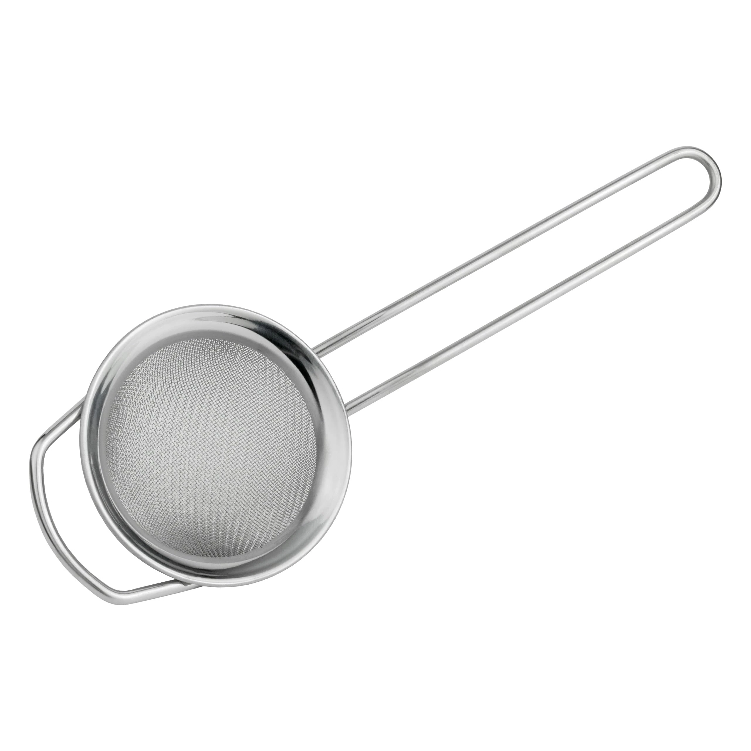 Grunwerg ST-3003 Fine Mesh Strainer with Polished Rim And Handle, Silver, 3-Inch, 8cm Diameter
