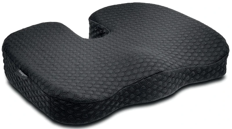 Kensington Premium Cool-Gel Seat Cushion, Black - Relieves Spine Pressure, Improves Posture, Siatica, Orthorpedic (K55807WW), 363x460x71