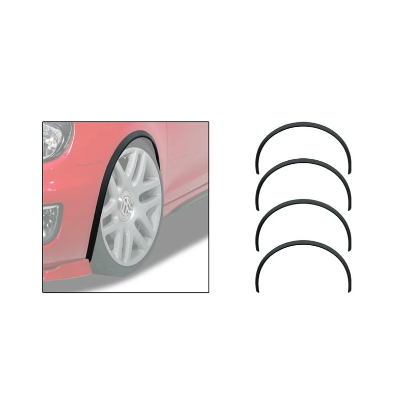 RDX RDRV1500 Universal Wheel arch extensions Fender-X - Set of 4 pieces - 150cm each, matt black