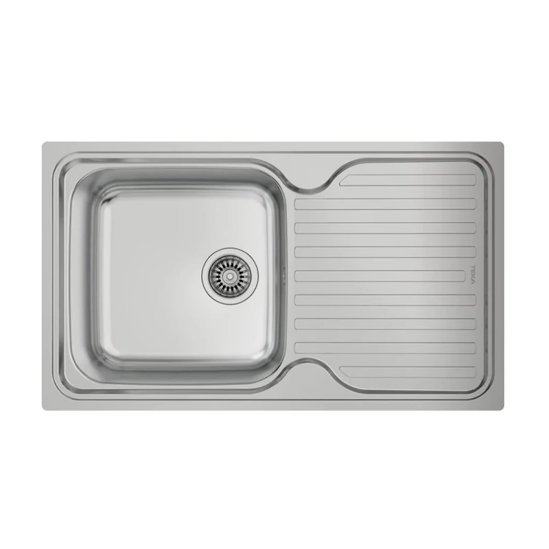 Teka S0416410 Stainless Steel Sink Classic1C1EI, 1 Basin, Drainrim, 18/8 Stainless Steel, Silver