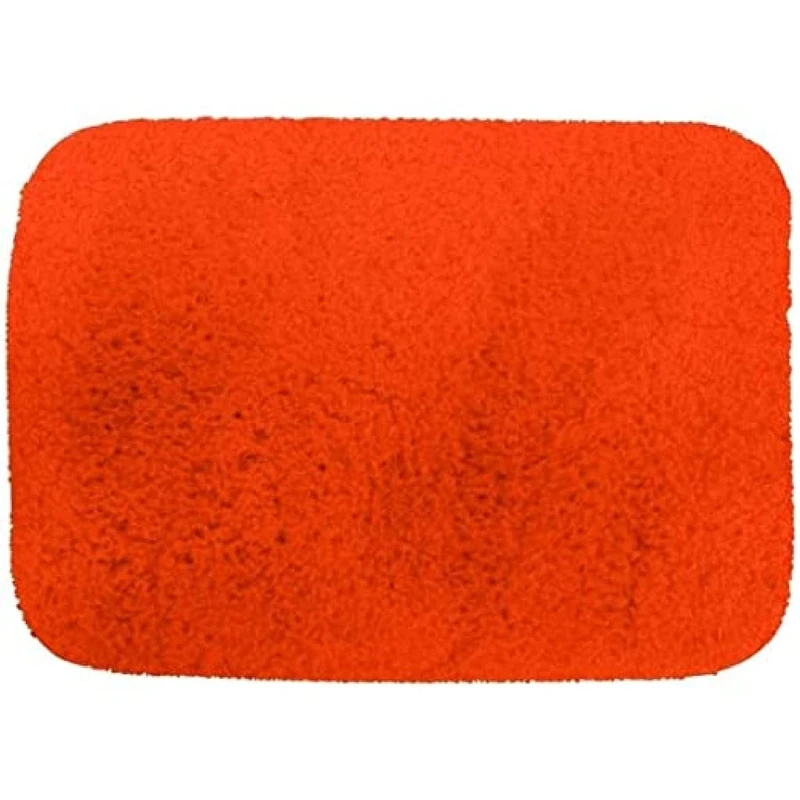 MSV - Microfibre bath mat - 50 x 70 cm - Orange - Soft and comfortable - Quick absorbing - Ideal for bathroom - Easy care - Quick drying