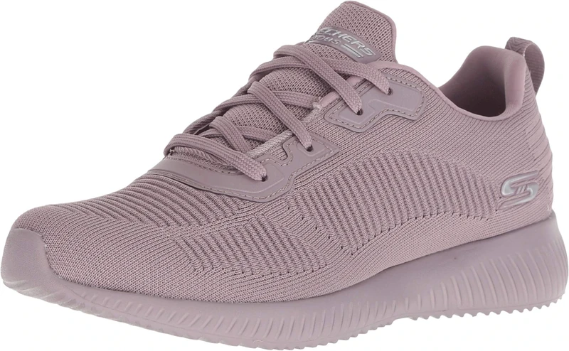 Skechers Women's Bobs Squad Tough Talk Sneakers, Mauve Engineered Knit, 7 UK