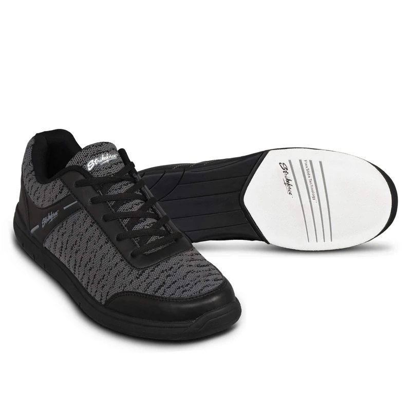 KR Men's Athletic Strikeforce Flyer Mesh Bowling Shoes Black/Steel, 8