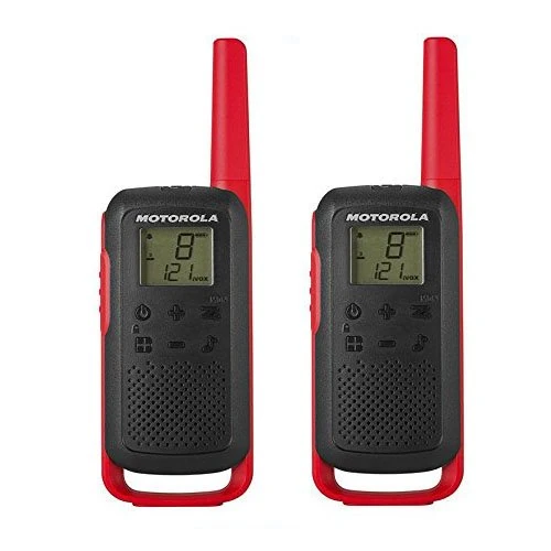 Motorola T62 PMR446 2-Way Walkie Talkie Radio Twin Pack - Red