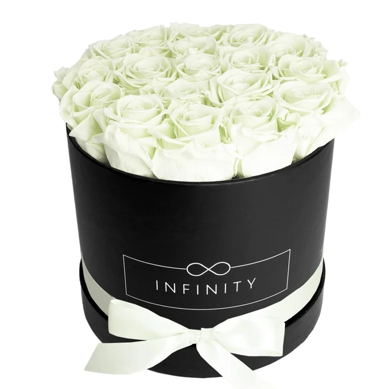 Infinity Flowerbox Large Preserved Rose, Minty Green