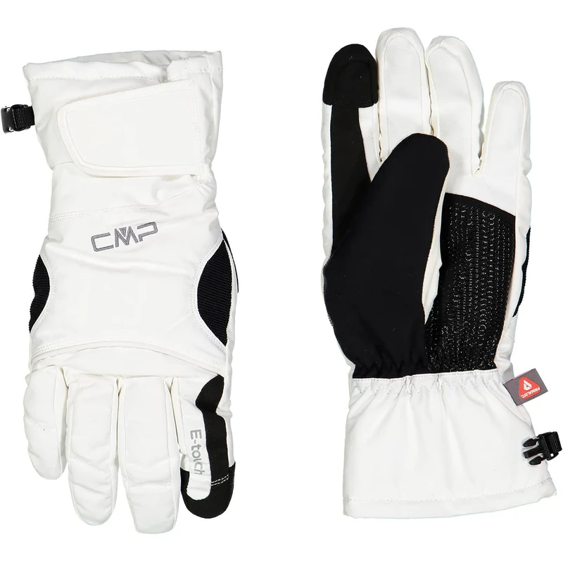 CMP - Woman Taslan Ski Gloves, White, 6.5