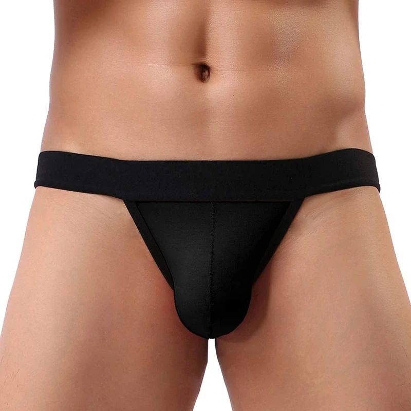 Summer Code Mens Cotton Briefs Sexy Bikini Ultra Soft Breathable Underwear, 1-pack Black, S