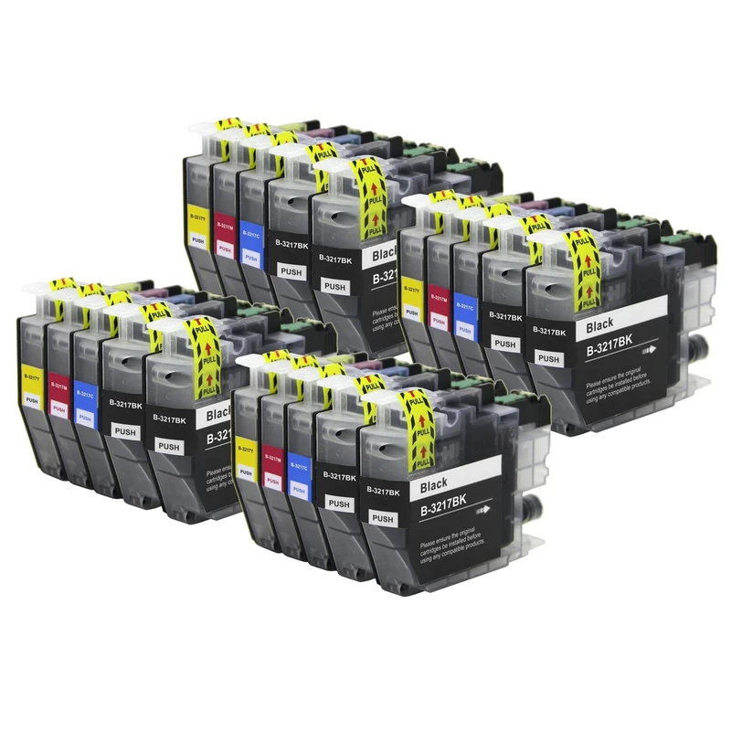 Go Inks 4 Compatible Set of 4 + Extra Black to replace Brother LC3217 + LC3217Bk Compatible/non-OEM for Brother MFC Printers (20 Inks)