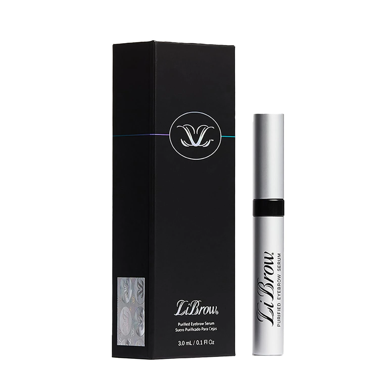 LiBrow Purified Eyebrow Serum to Grow Darker, Fuller, Thicker-Looking Brows - Natural Botanical Extracts, Safe for Sensitive Skin & Thin Overplucked Brows - Vegan & Cruelty-Free (3mL, 90-Day Supply)