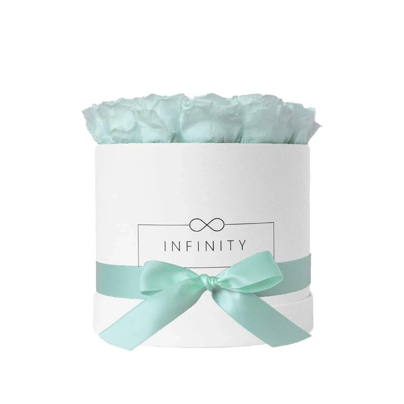 Infinity Flowerbox Large - 18 real preserved roses - Minty Green - lasts for years without water | the perfect present
