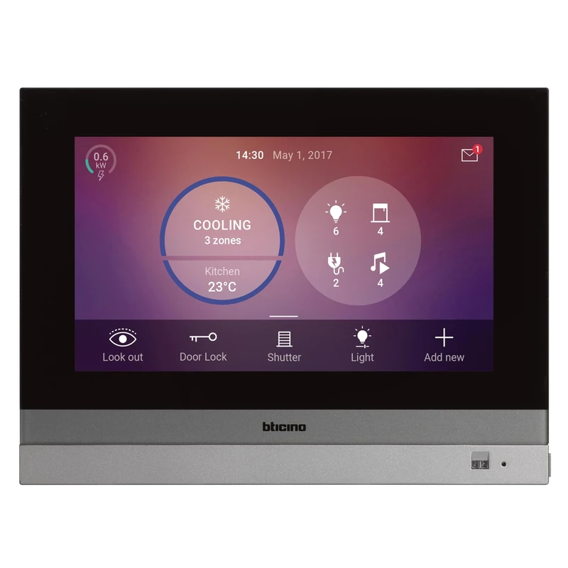 Bticino 3488 MyHome_Up Hometouch Screen Doorman or Function Management, 7 Inches