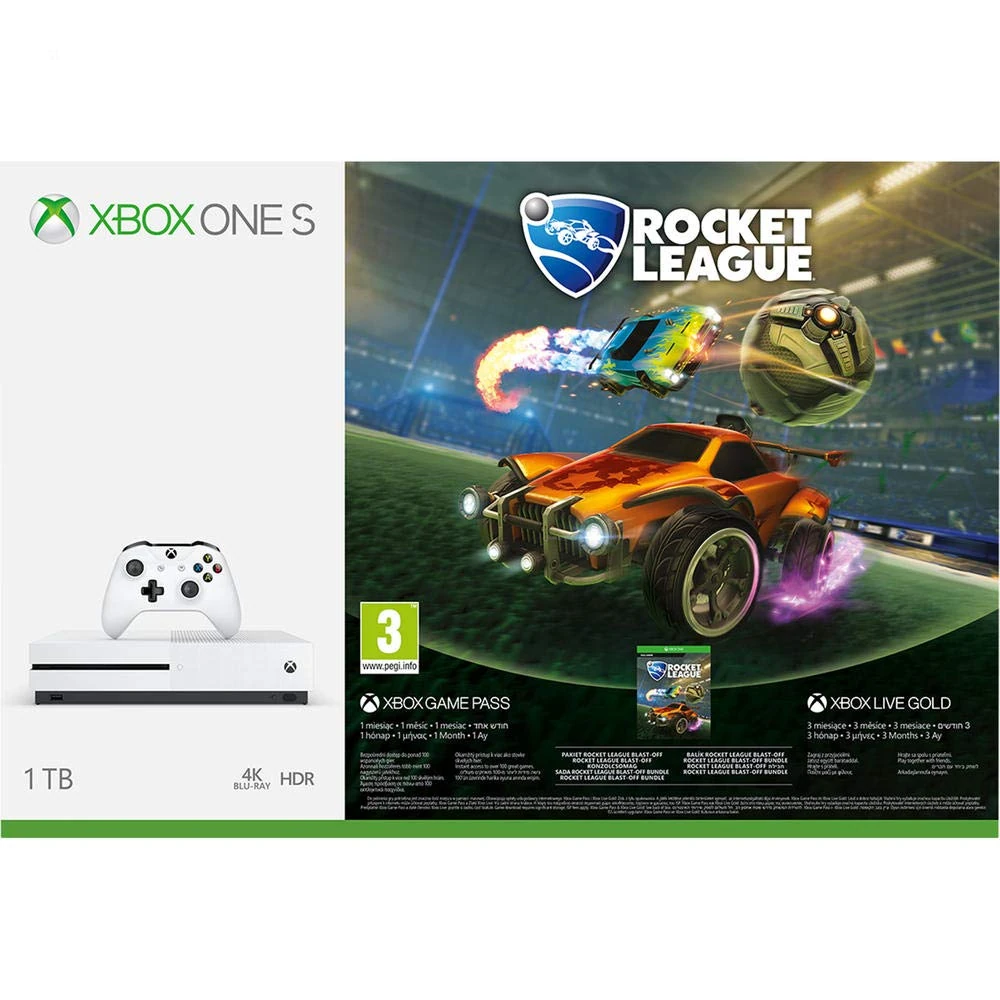 Xbox One S 1TB Console - Rocket League Blast-Off Bundle