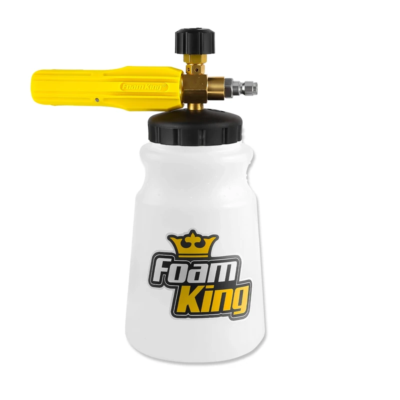 Foam King Foam Cannon Pressure Washer, Soap Cannon Car Wash Sprayer Gun - Extra-Wide Bottle Neck with 1/4 Inch Quick Connector - Snow Foamer Blaster for Car Washing