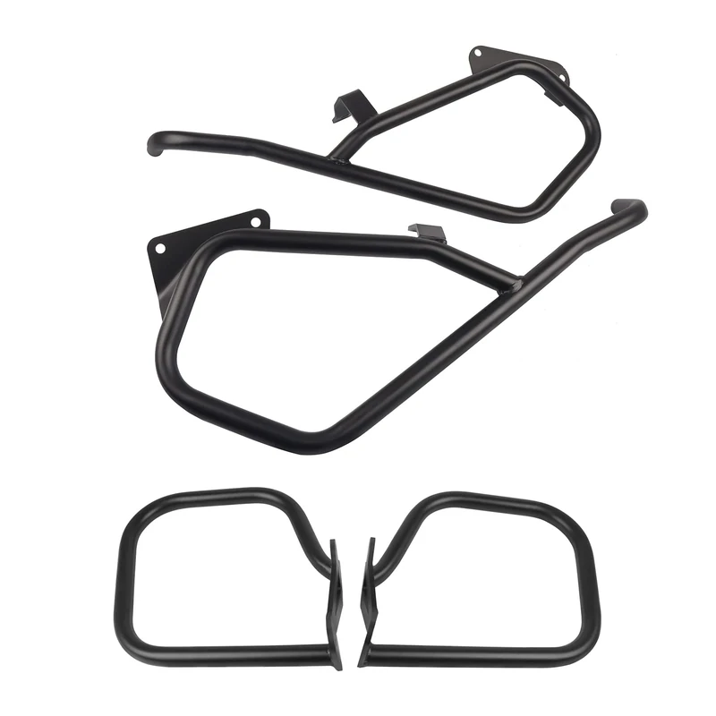 1 Pair Front and Rear Engine Guard Motorcycle Highway Crash Bar for BMW K1600GT K1600GTL 2011-2019 (BLACK)