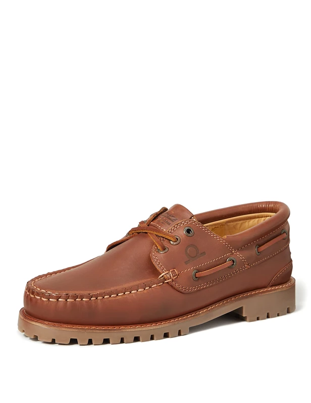 Sperrin Winter Boat Shoes-9-Dark Tan
