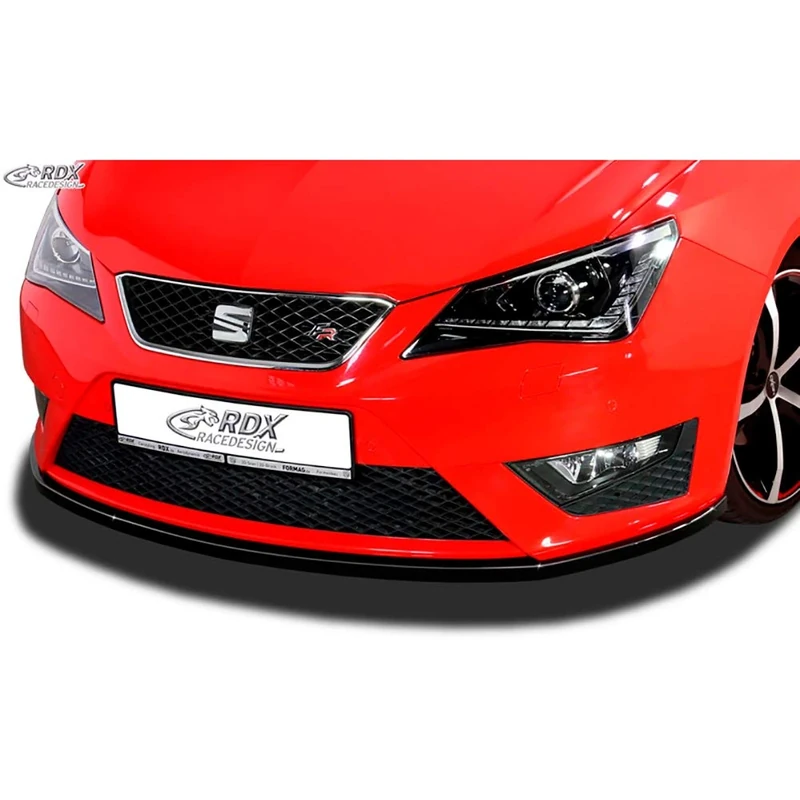 RDX Racedesign Front spoiler compatible with Seat Ibiza 6J SC/HB/ST FR Facelift 2012-2017 (ABS glossy black)
