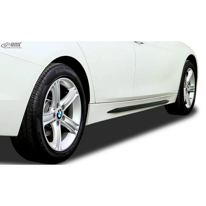 RDX Racedesign Side skirts 'Slim' compatible with BMW 3-Series F30/F31 2012- (ABS glossy black)
