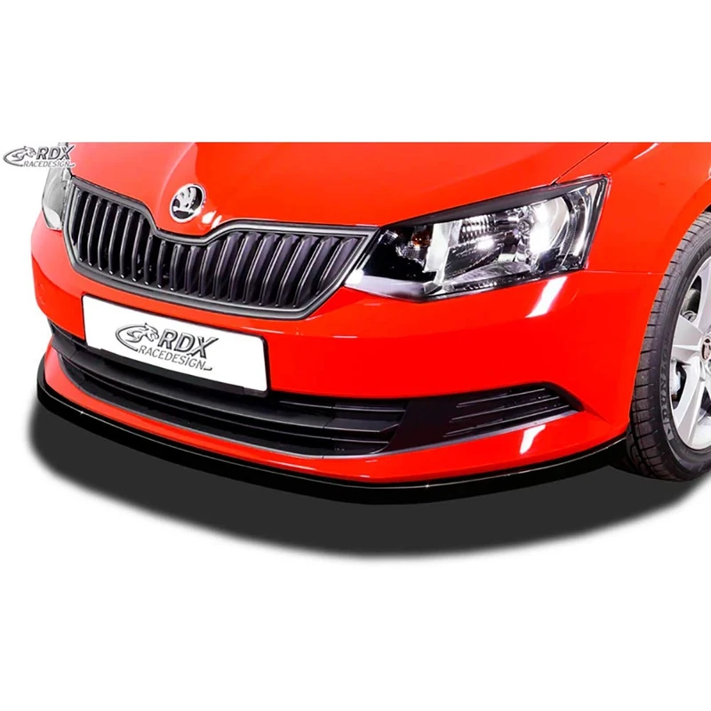RDX Racedesign Front spoiler compatible with Skoda Fabia III (NJ) 2014-2018 (ABS glossy black)