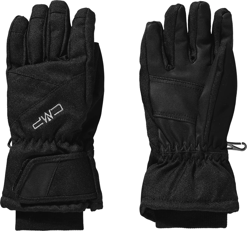 CMP - Kids Twill Ski Gloves, Black, 4.5