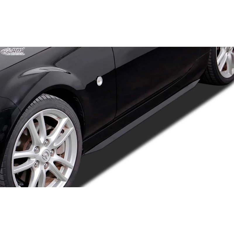 RDX Racedesign Side skirts 'Slim' compatible with Mazda MX5 (NC) 2005-2008 (ABS glossy black) - Image 1