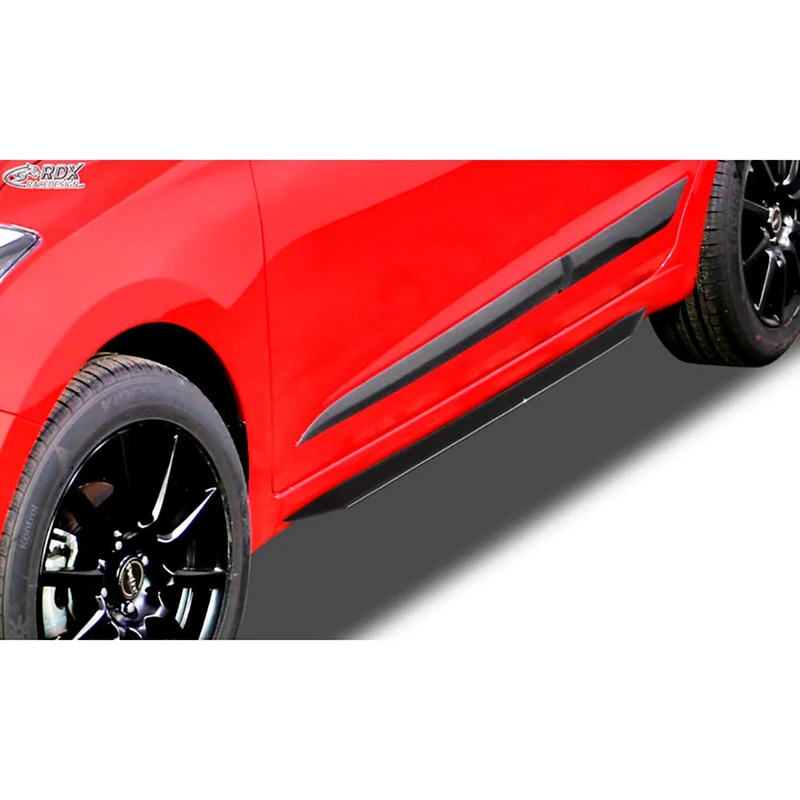 RDX Racedesign Side skirts 'Slim' compatible with Hyundai i20 GB 2014- (ABS glossy black) - Image 1