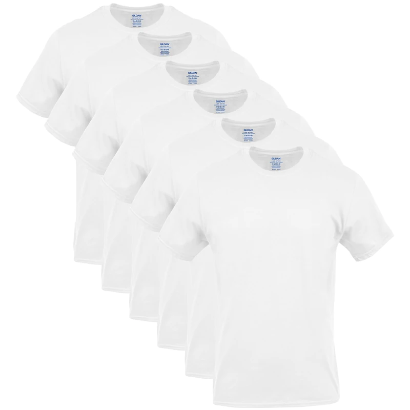 Gildan Men's Crew T-Shirts, Multipack, Style G1100 Underwear, White, S (Pack of 12)