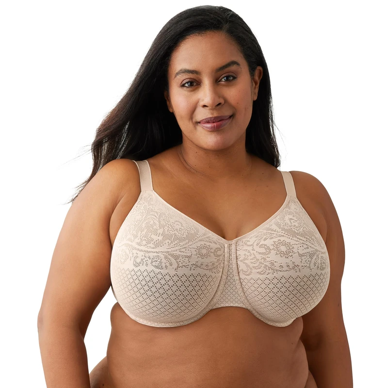 Wacoal Women's Visual Effects Minimizer Full Coverage Bra, Sand, 42FF UK