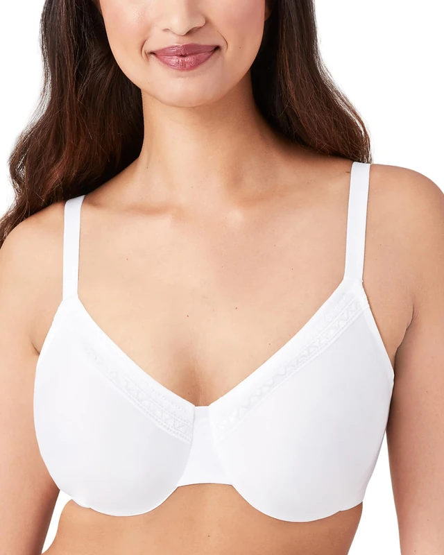 Wacoal Women's Perfect Primer Unlined Full Coverage Underwire Bra, 855213, Opaque, White, 42F