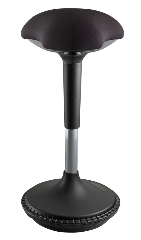 Unilux Moove Stool – Ergonomic Standing Support Stool for Height Adjustable Desks, Core Strengthening Office Chair, Black