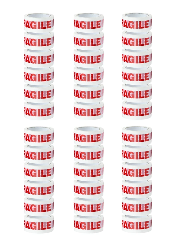 ACIT Adhesive tape with FRAGILE lettering - 1 carton of 36 rolls - size 66x50, fragile packaging tape