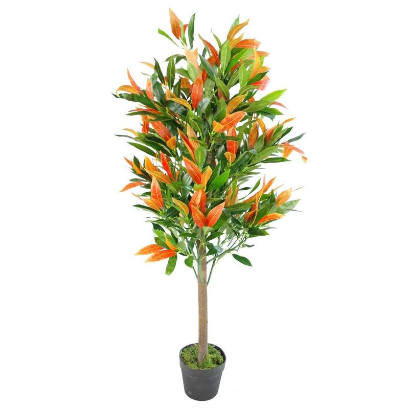 Leaf Artificial Ficus Tree/Plant, Photinia Red Green, 130 cm