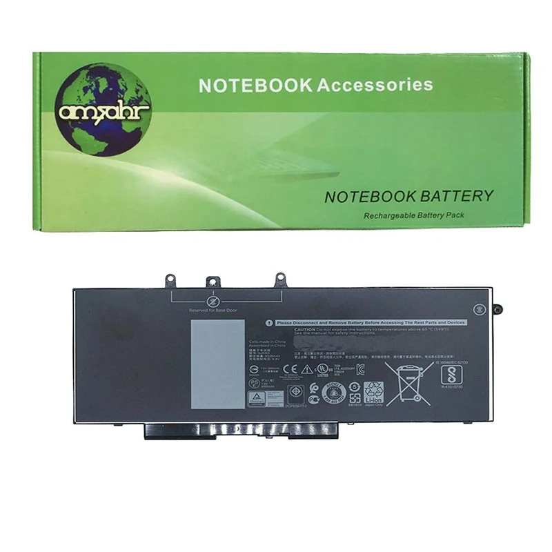 amsahr DLGJKNX-05 7.6 V 8500 mAh Replacement Battery with Mini Optical Mouse for Dell GJKNX/Latitude E5480